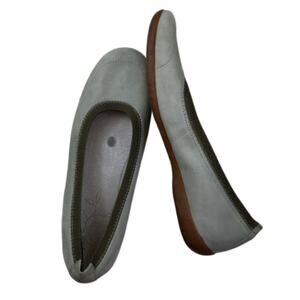Patagonia‎ Light Blue Suede Slip-On Flats, Size 9